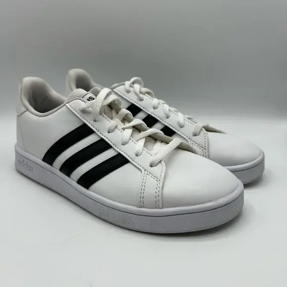 Adidas EF0103 Grand Court White Black Stripes Shoes | US Size 3.5 Women's 5 - Picture 3 of 10